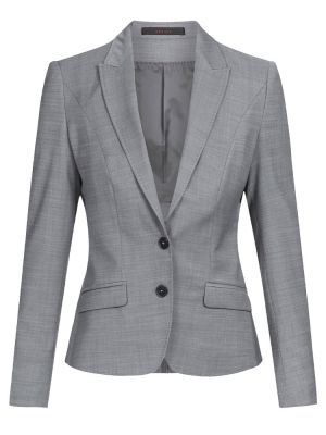 Damen Blazer Slim Fit Hellgrau