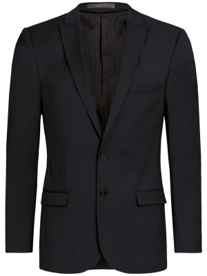 Sakko Herren Slim Fit Schwarz