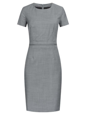 Elegantes Etuikleid grau mit 37.5 Technologie von Greiff für optimalen Klima-Komfort im Business-Alltag