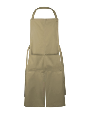 Latzschürze in Khaki Braun