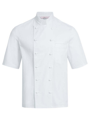 Kurzarm Kochjacken Herren Weiß