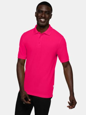 Poloshirt Herren in Pink – funktionales Piqué-Poloshirt mit 3-Knopf-Leiste, Nackenband und Seitenschlitzen, strapazierfähig und pflegeleicht