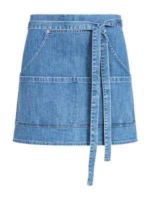 Kurze Jeans Schürze Hellblau