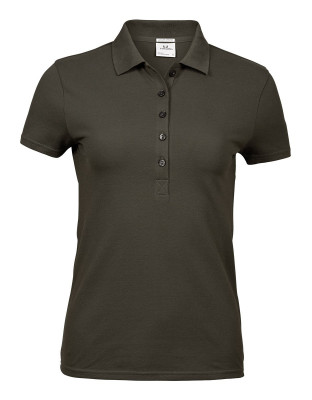 Polo Shirt Damen Olivgrün