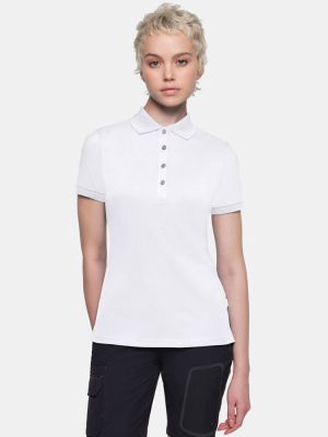Damen Poloshirt Cotton-Tec in Royalblau, tailliert, mit Polokragen und Knopfleiste
