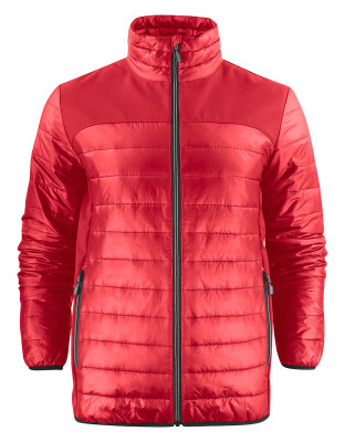 Herren Hybrid Jacke Expedition in Rot mit Stepp- und Softshellbereichen