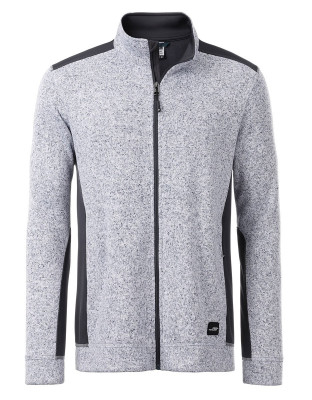 Fleece Jacke Herren Weiß/Schwarz