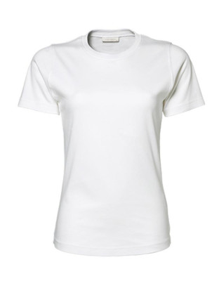 T-Shirt Rundhals Damen Weiß