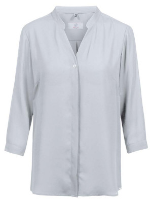 Chiffon Bluse 3/4-Arm Grau
