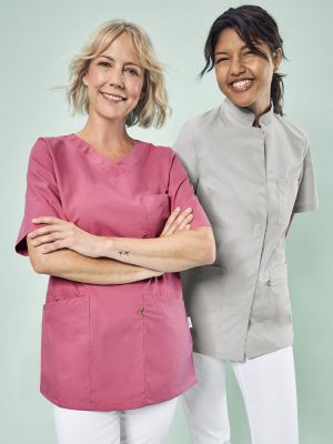 Medizinische Damen Kasacks mit Stehkragen