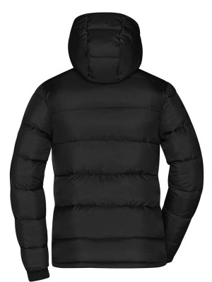 Schwarze Winterjacke Damen – gesteppte, gefütterte Jacke mit Kapuze