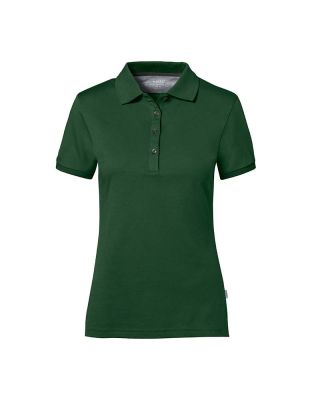Damen Poloshirt Cotton-Tec in Royalblau, tailliert, mit Polokragen und Knopfleiste