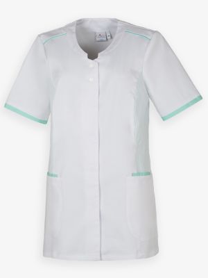 Arbeitskittel Damen Weiß-Mint