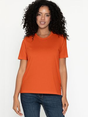 Oranges Damen T-Shirt mit Rundhals, tailliert, für Beruf & Freizeit