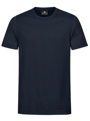 Dunkelblaues Herren T-Shirt mit Rundhals, gerade geschnitten, für Beruf & Freizeit