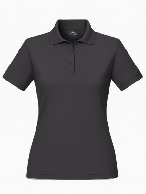 Poloshirt Damen Anthrazit – tailliertes Piqué, XS–5XL, 60 °C, pflegeleicht & formstabil