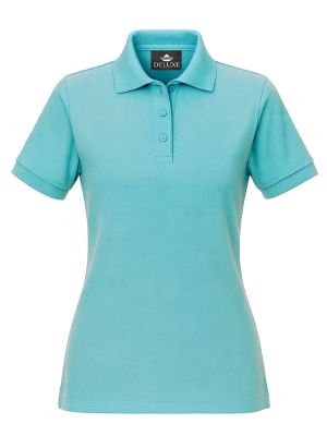 Türkises Poloshirt Damen – tailliertes Piqué, pflegeleicht & formstabil