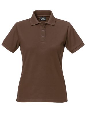 Poloshirt Piqué Damen – tailliert, pflegeleicht & formstabil, XS–5XL, Farbe Braun