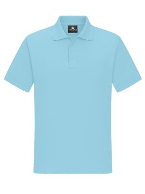 Poloshirt Herren Hellblau – klassisches Piqué Polo für Beruf, Service und Freizeit