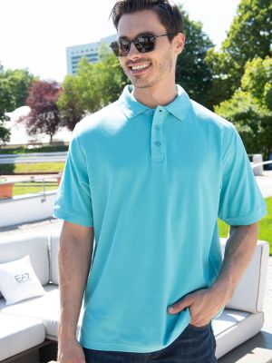 Poloshirt Türkis Herren – frisches Piqué Polo für Beruf, Service und Freizeit