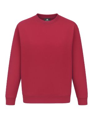 Bordeaux Unisex Sweatshirt, gerade geschnitten, mit Rippstrickbündchen
