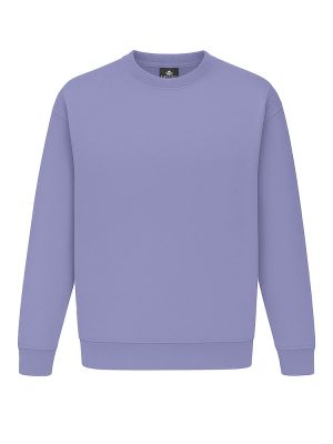 Lila Unisex Sweatshirt, gerade geschnitten, mit Rippstrickbündchen