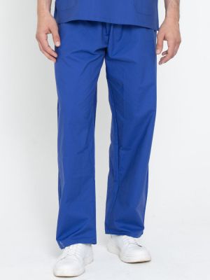 Medizinische Schlupfhose in Blau für Damen und Herren mit Gummibund und Gesäßtasche – geeignet für Klinik, Pflege und Praxis