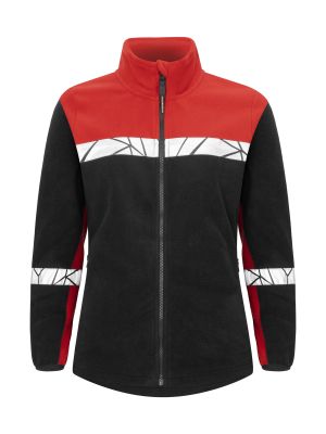 Rote Warnschutz Fleecejacke für Damen mit atmungsaktivem Fleece und funktionalem Schnitt