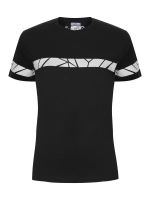 Warn T-Shirt Schwarzes Damen-T-Shirt mit reflektierenden Einsätzen und sportlicher Passform