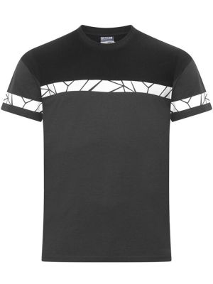 Graues Herren-T-Shirt mit reflektierenden Einsätzen und klassischem Schnitt