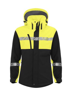 Sichtbare Softshelljacke für Damen