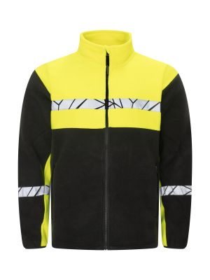 Gelbe Warnjacke Fleece für Herren mit atmungsaktivem Fleece und funktionalem Design