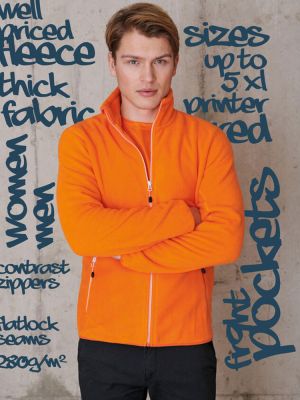 Fleecejacke für Herren im Winter Orange
