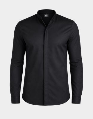 Herren Kochjacke Astoria schwarz mit Jersey-Rücken und modernem Schnitt