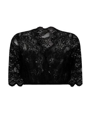 Dirndlbluse schwarz mit hochwertigem Spitzenstoff