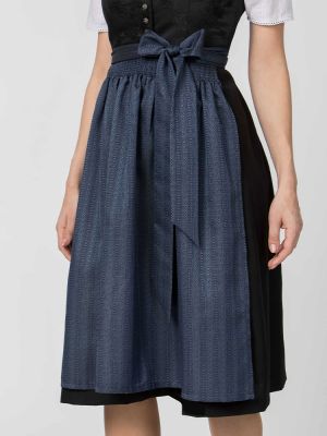 Dunkelblaue Dirndlschürze Annika 70 cm für Gastro Dirndl in Hotel und Service