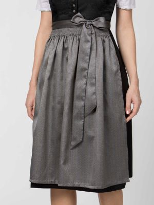 Graue Dirndlschürze Annika 70 cm für Gastro Dirndl in Hotel und Service