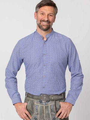 Trachtenhemd Blau Herren - Marius