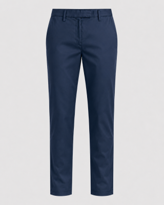 Dunkelblaue Comfort Hose Damen Susannville im Chino-Stil mit Stretch-Anteil