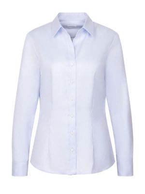 Feminine Slim-Fit-Bluse aus feinem Baumwoll-Twill