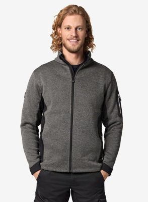 Unisex Fleecejacke Christoph anthrazit-schwarz
