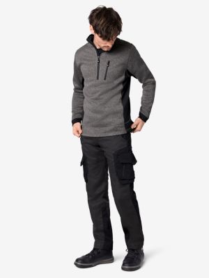 FHB Arbeitshose in Anthrazit-Schwarz mit praktischen Taschen für Handwerk und Workwear