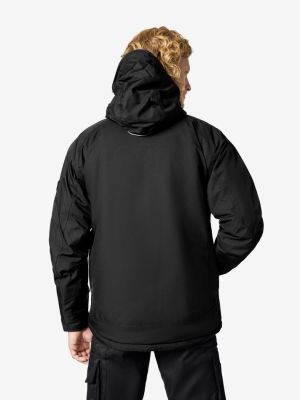 Schwarze FHB Winter-Softshelljacke mit Kapuze für Arbeit Handwerk und Outdoor-Einsatz