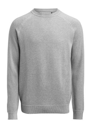 James Harvest Herren Strickpullover Grau Meliert