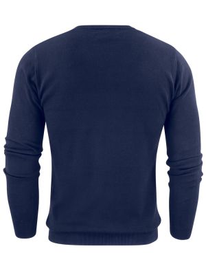 James Harvest Herren Strickpullover mit V-Ausschnitt Marine