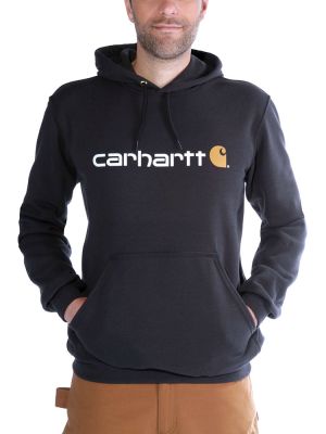 Carhartt Logo Hoodie Herren Schwarz