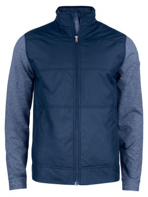 Navy Herren Sweatjacke mit Stehkragen, sportlich und bequem