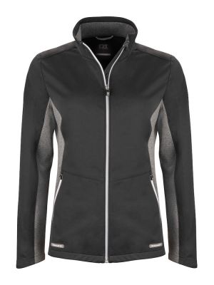 Navigate Softshell Jacket Ladies in Schwarz, Softshelljacke Damen, wind- und wasserabweisend, mit Stehkragen und Reißverschlusstaschen