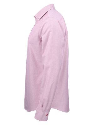 Herren Hemd Rot fein gestreift