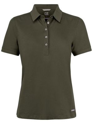 Damen Business Polo in Olivgrün von Cutter & Buck mit UV-Schutz
